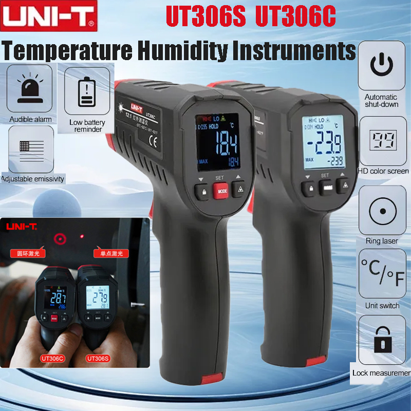UNI-T UT306S UT306C Digital Th - Industrial Laser Thermometer Gun 评论和价格