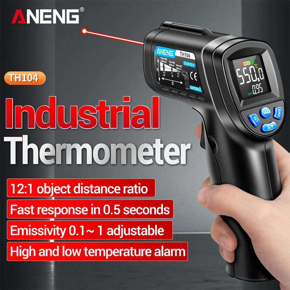 ANENG -50~550℃ Infrared Thermo - Industrial Laser Thermometer Gun 评论和价格