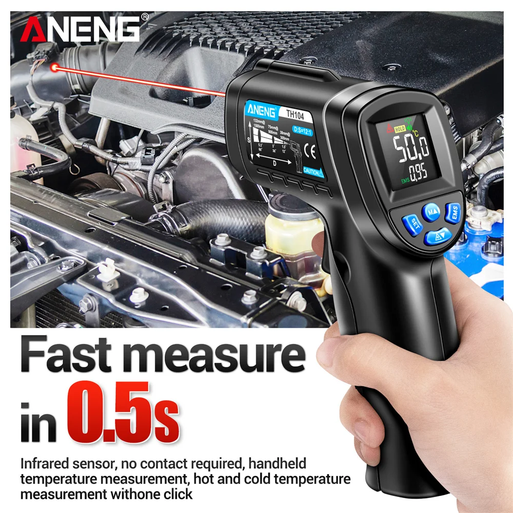ANENG -50~550℃ Infrared Thermo - Industrial Laser Thermometer Gun 评论和价格