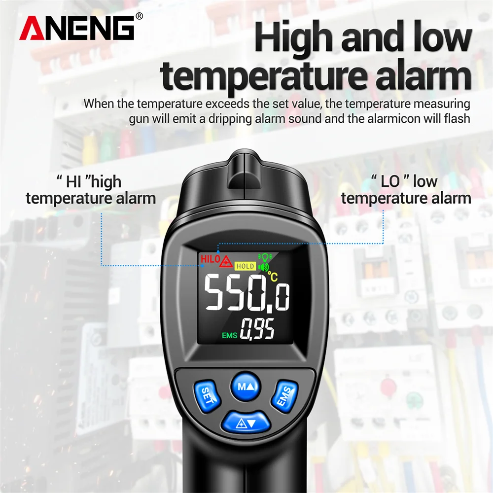 ANENG -50~550℃ Infrared Thermo - Industrial Laser Thermometer Gun 评论和价格