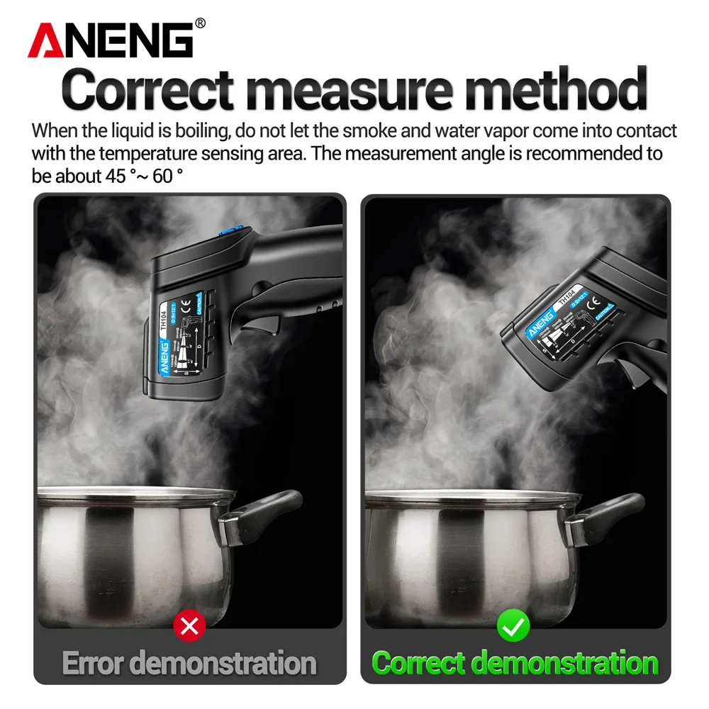 ANENG TH104 Infrared Handheld  - Industrial Laser Thermometer Gun 评论和价格