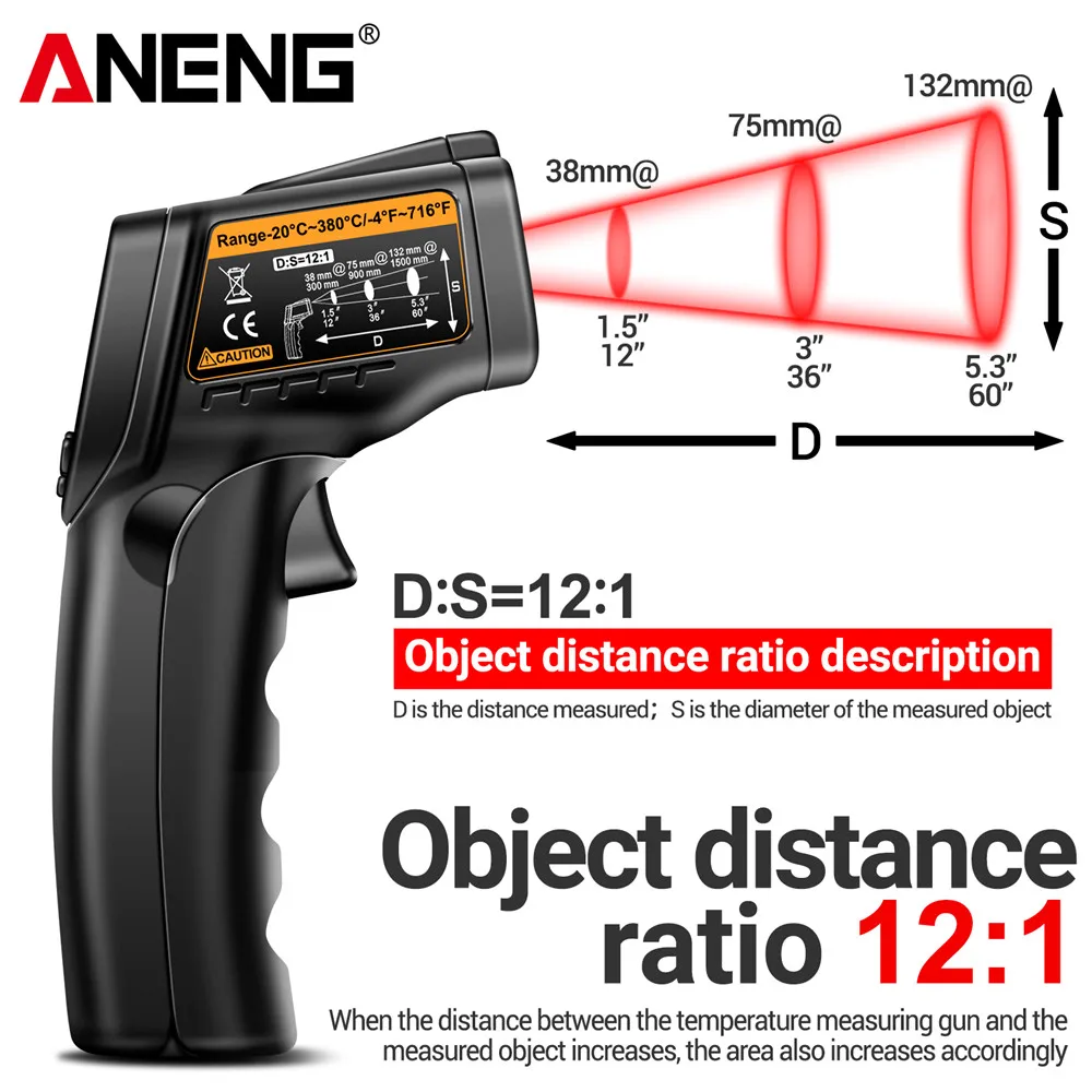 Infrared Laser Temperature Gun - Industrial Laser Thermometer Gun 评论和价格