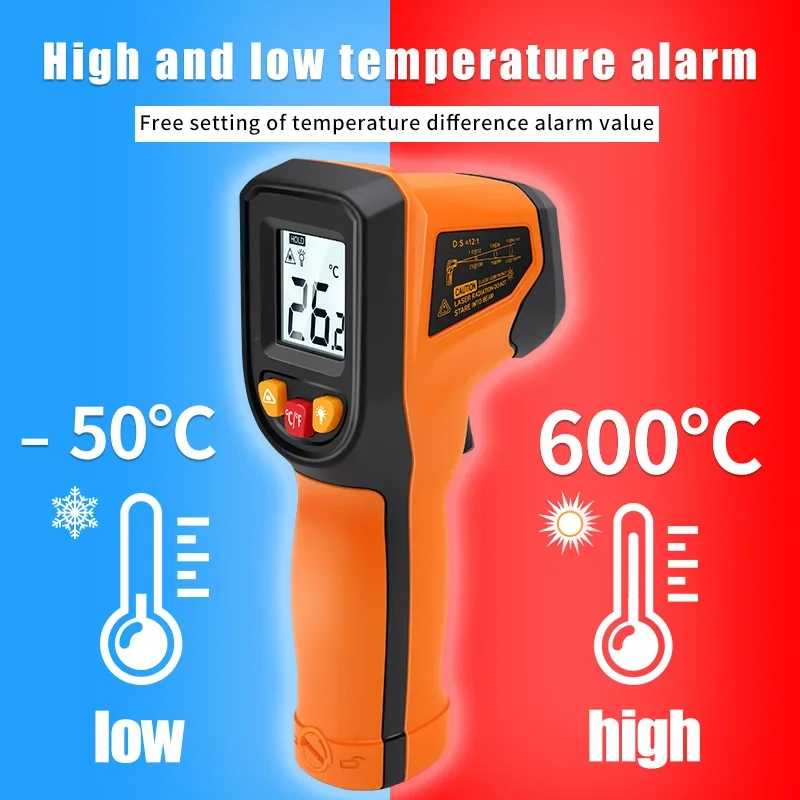 T400 T600 Digital Infrared The - Industrial Laser Thermometer Gun 评论和价格