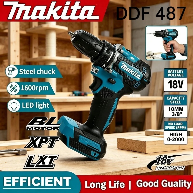 Makita DDF487 18V Brushless Co - Makita Drill Ddf484 评论和价格