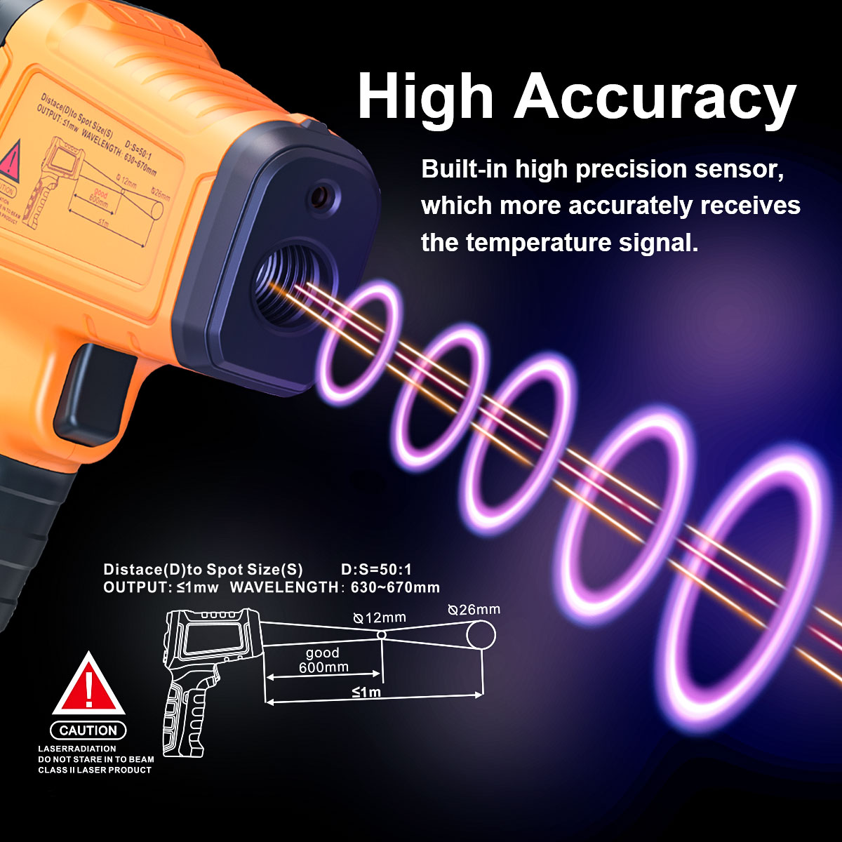 DT1000 DT1600 Infrared Thermom - Industrial Laser Thermometer Gun 评论和价格