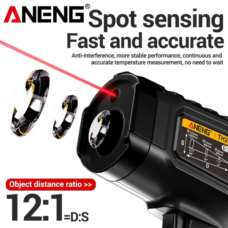 ANENG TH202 Industrial Handhel - Industrial Laser Thermometer Gun 评论和价格