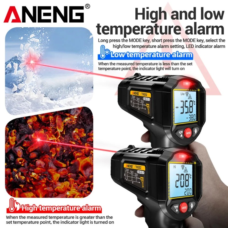 ANENG TH202 Industrial Handhel - Industrial Laser Thermometer Gun 评论和价格