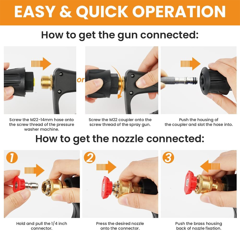 High Pressure Washer Gun with  - Laser Nozzle Ceramic 评论和价格