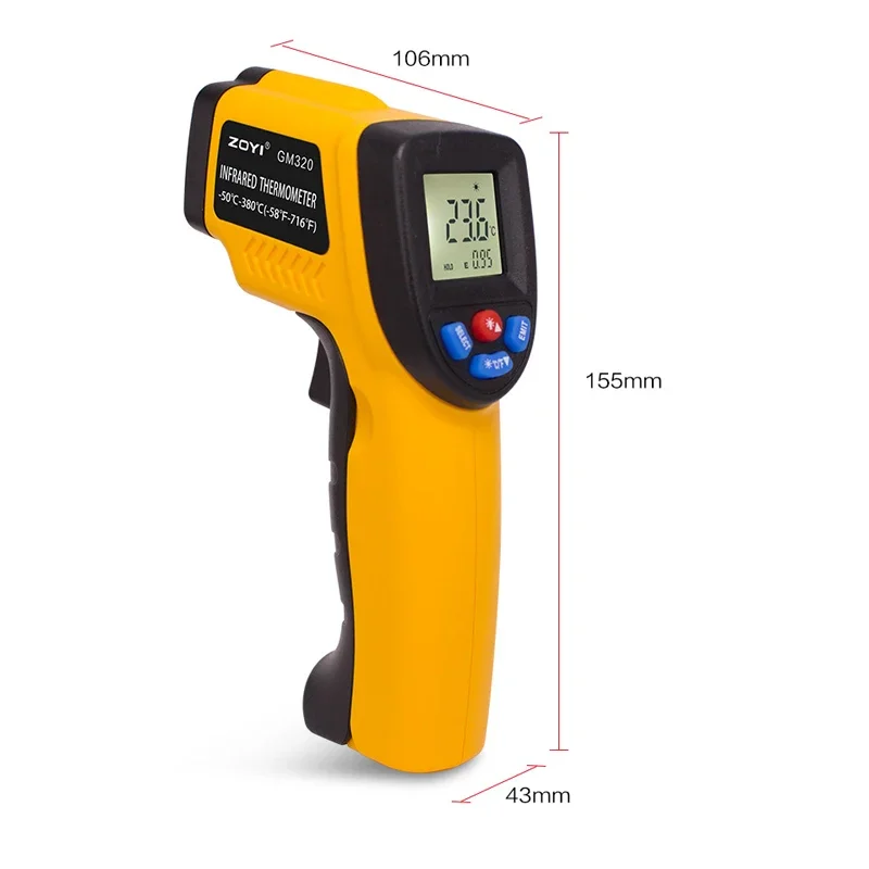 Portable Infrared Thermometer  - Industrial Laser Thermometer Gun 评论和价格